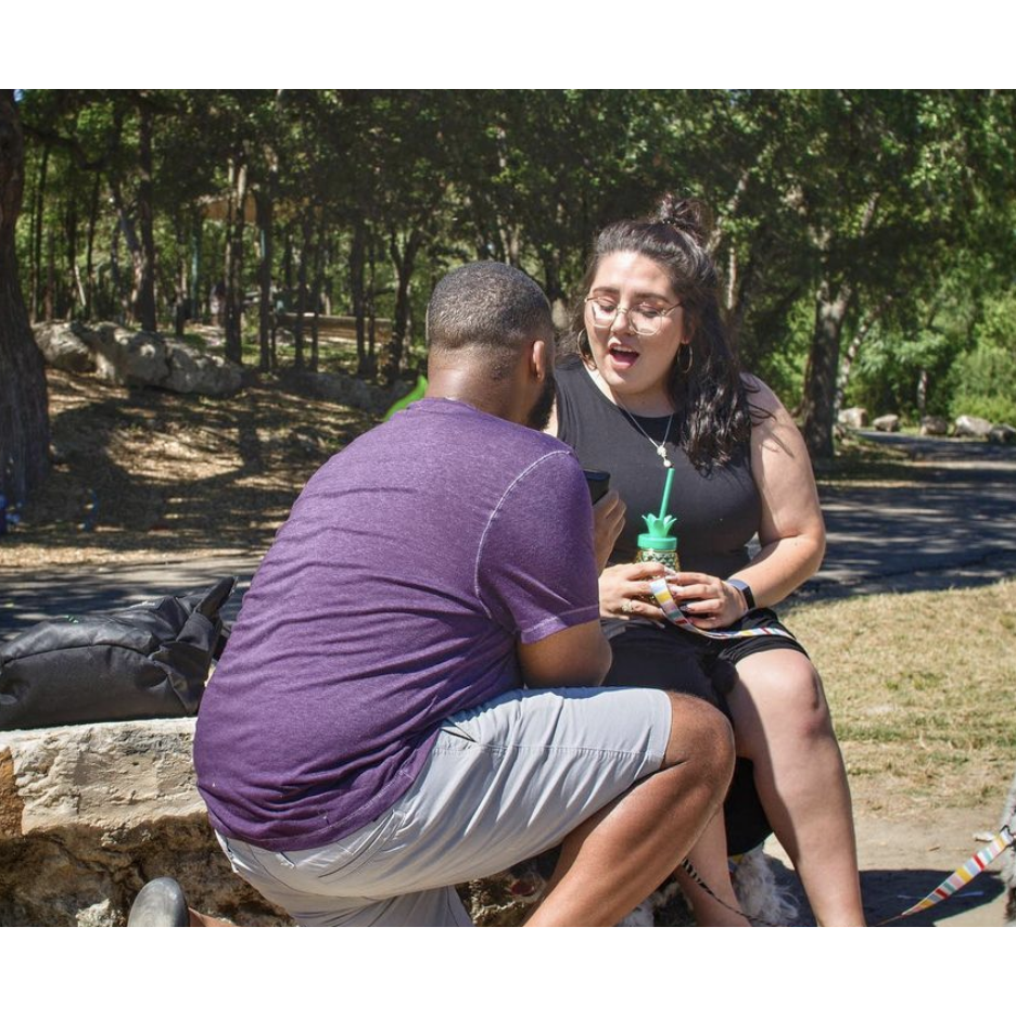 The moment John popped the question!