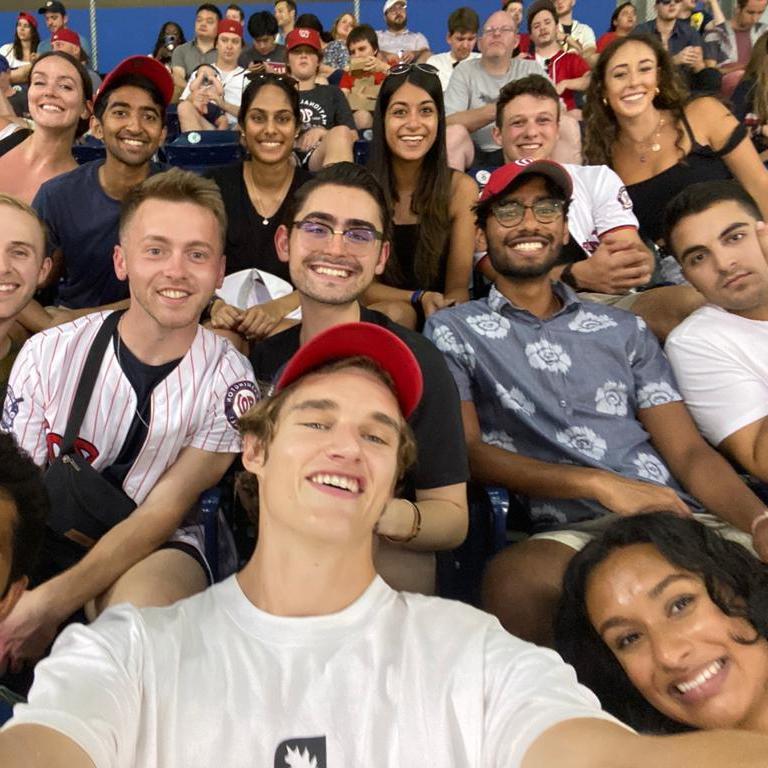 Second night we have ever met! (We're in the top right corner and we couldn't stop talking the whole game)