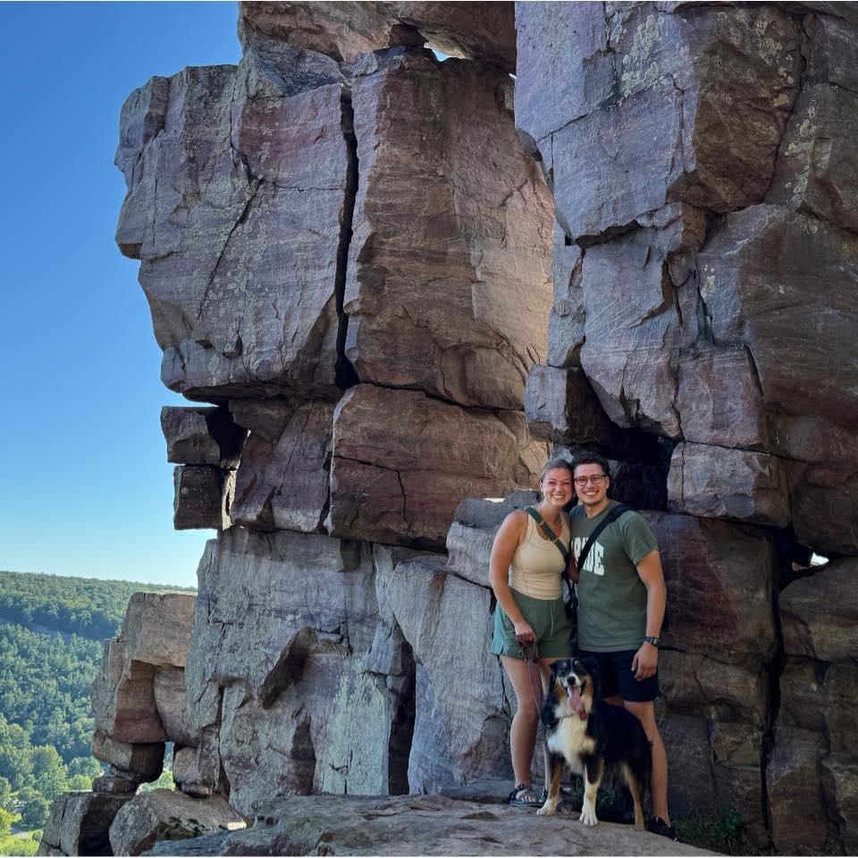 Becca and her "boys" on a Devil's Lake hiking trip!