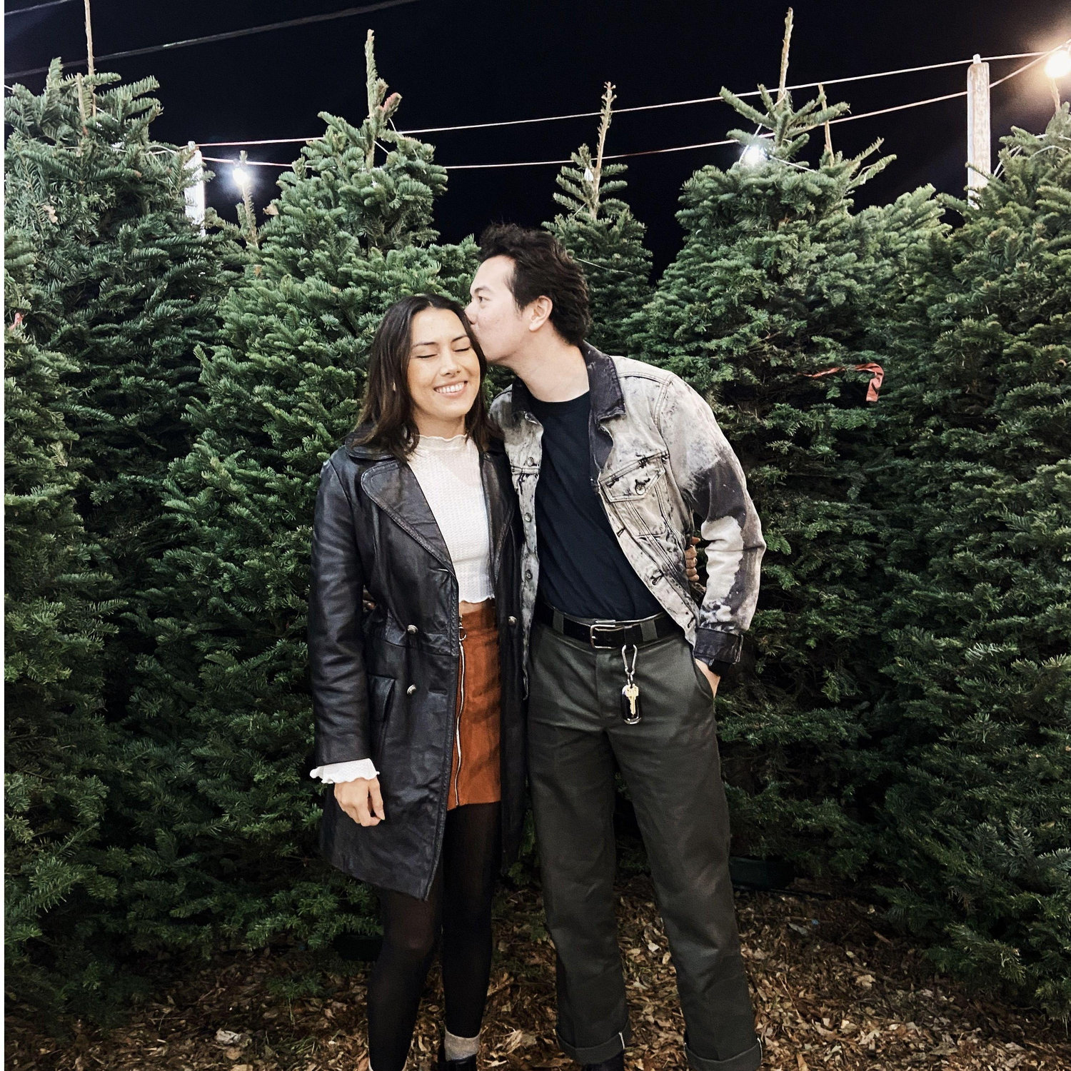 December 2022 - Buying a tree for our first Christmas living together.