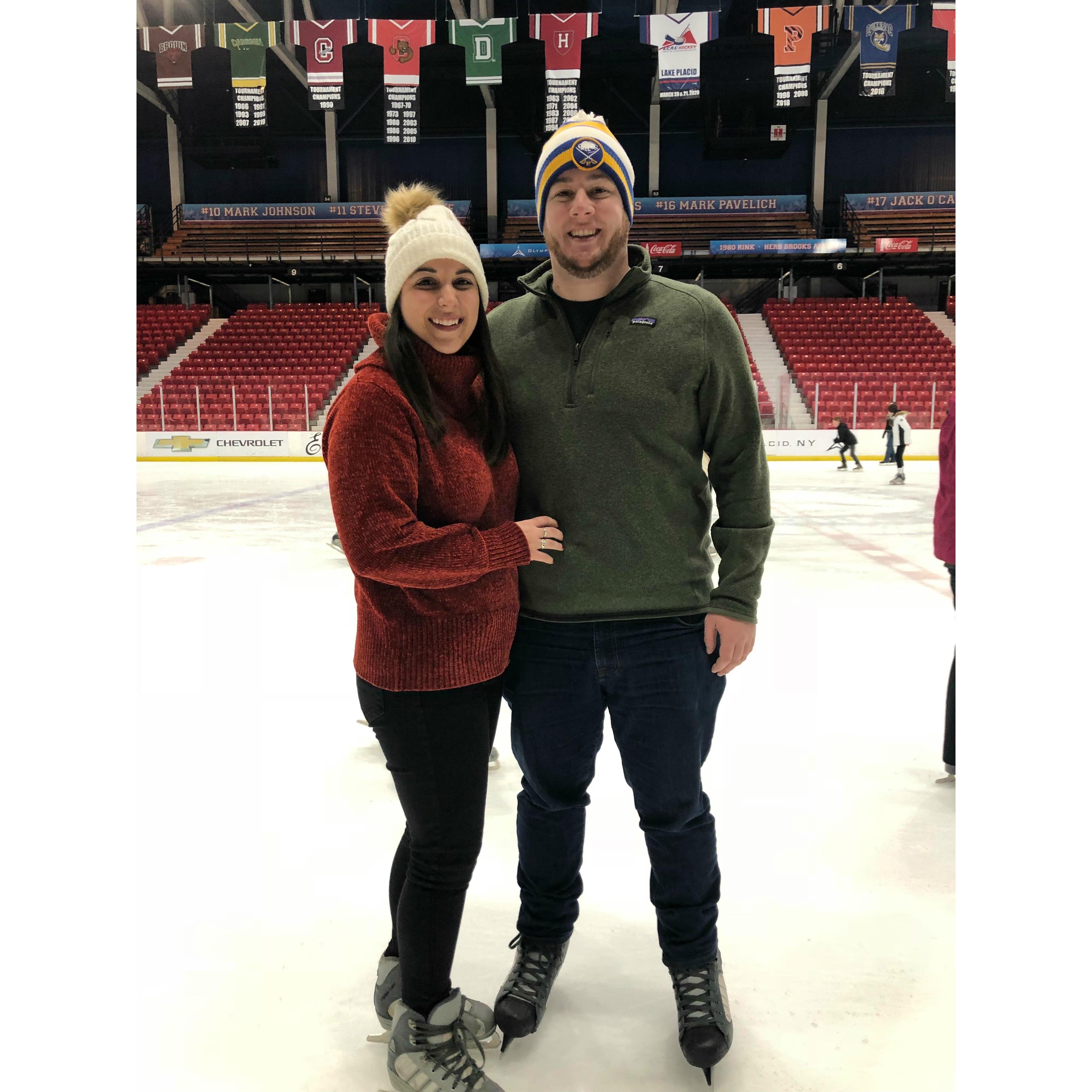 Ice Skating in the Herb Brooks Arena, Lake Placid, NY