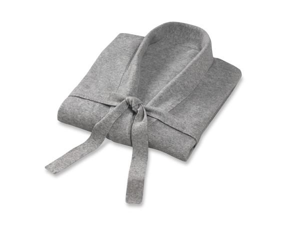 Williams Sonoma Gray Cashmere Robe, Small/Medium