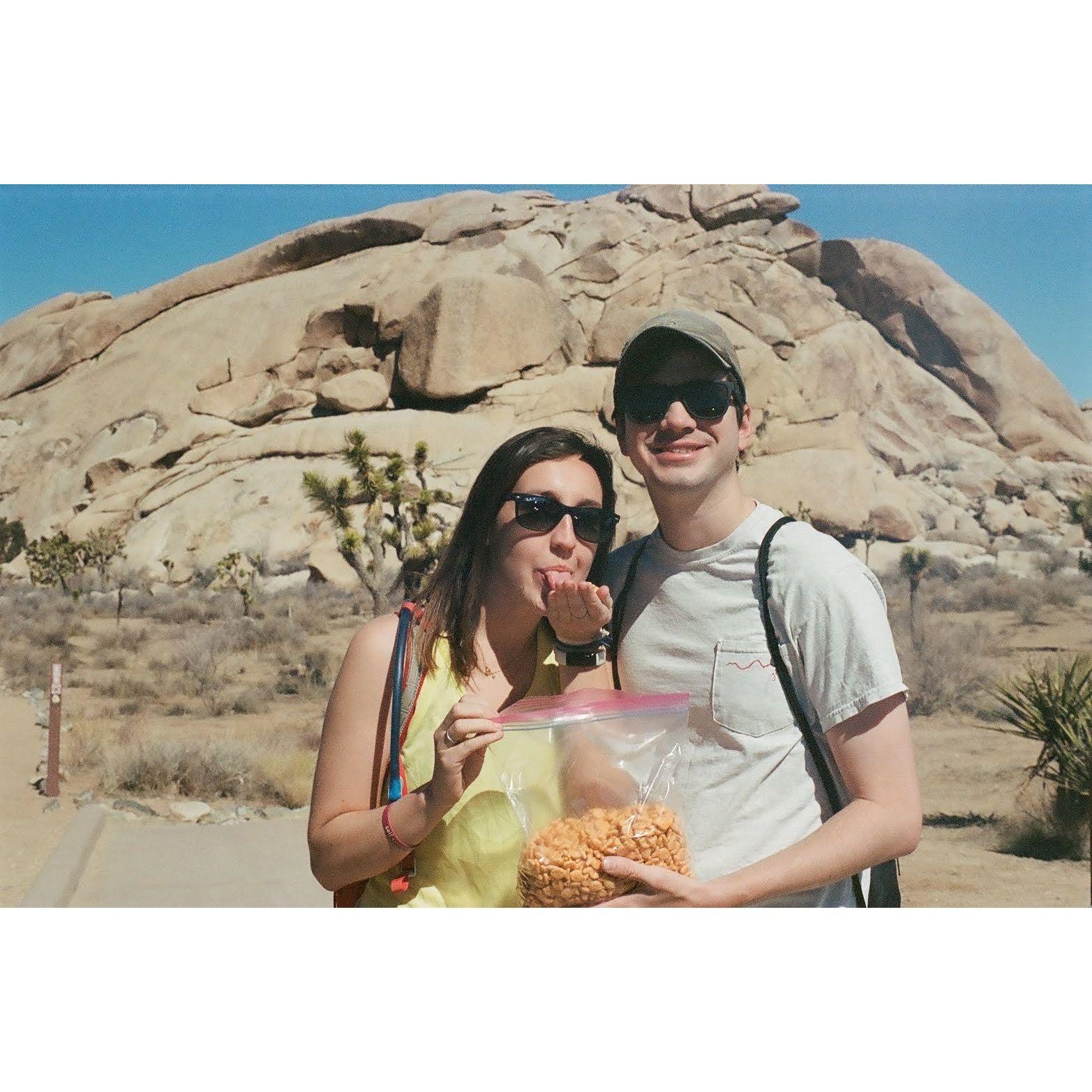Joshua Tree with some goldfish, snacks are crucial!