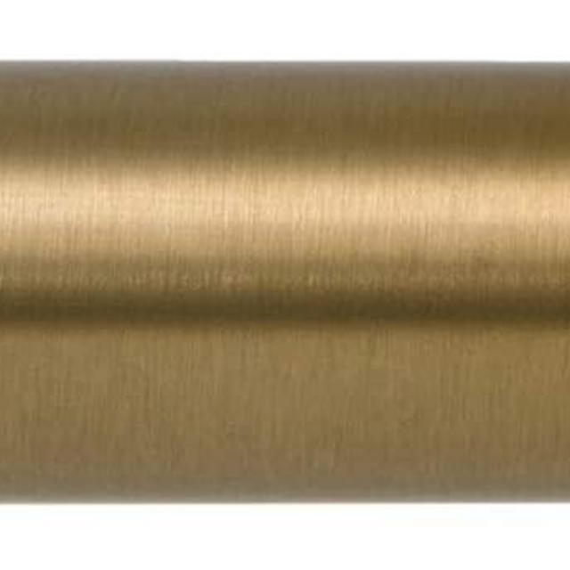 Ivilon Side Window Curtain Rod - End Cap Style Design 1 Inch Pole. 16 to 28 Inch Color Warm Gold