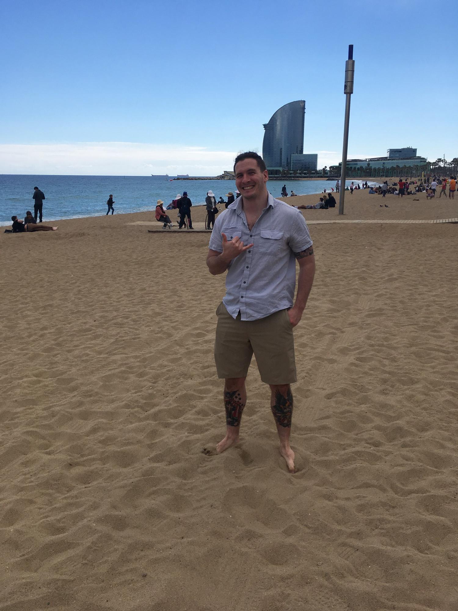 Beach in Barcelona, Spain