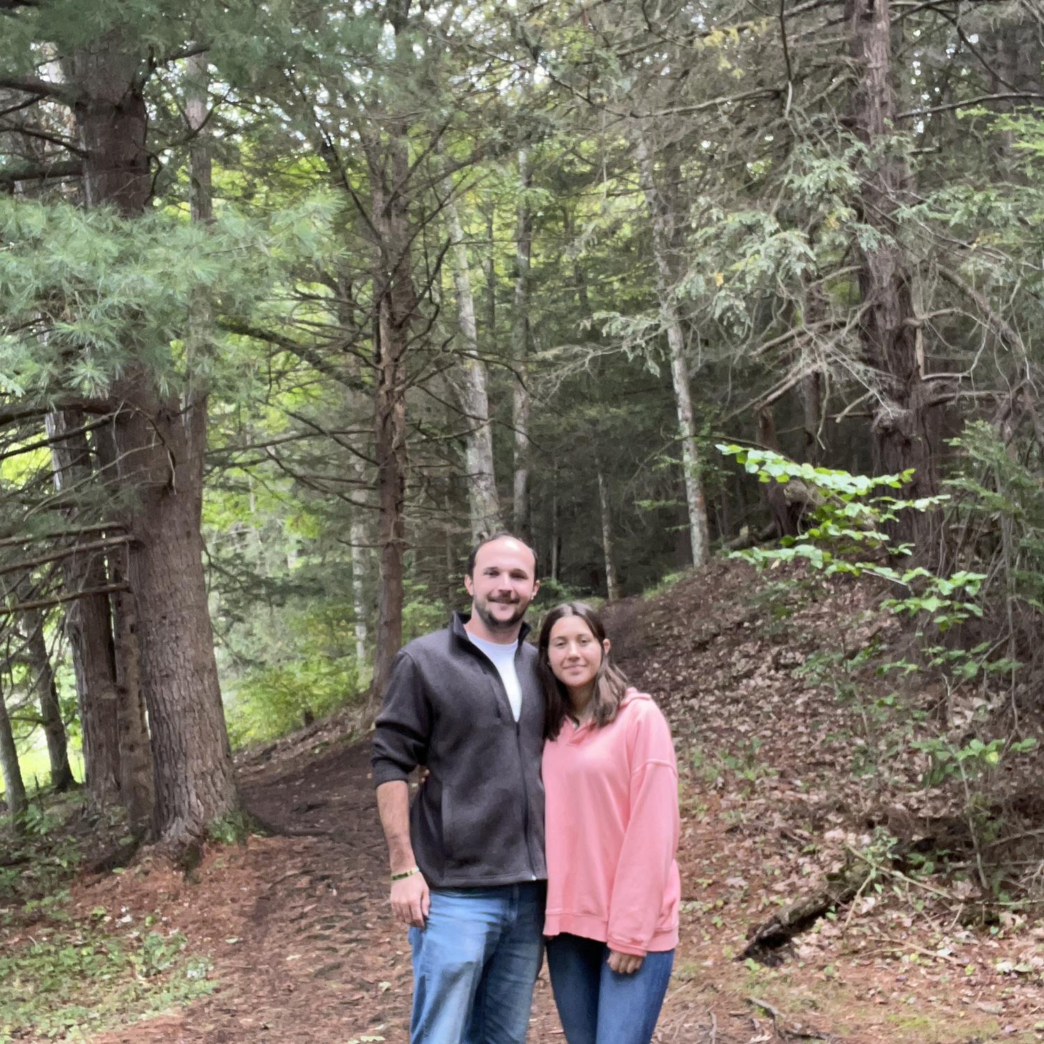 Our second official picture together, taken at Hills Creek