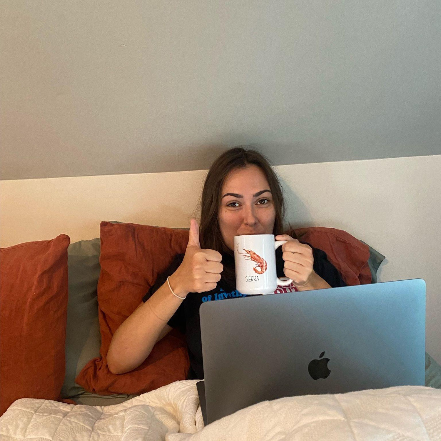 Sierra's first day of grad school, fall 2022