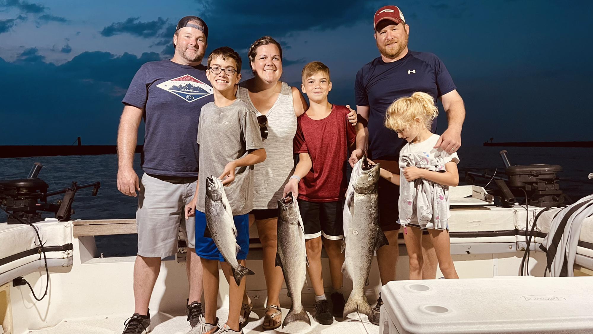 Salmon Fishing in New York. This trip we took my Nephews and Mandy, Kevin and Mavin met us there. 2021