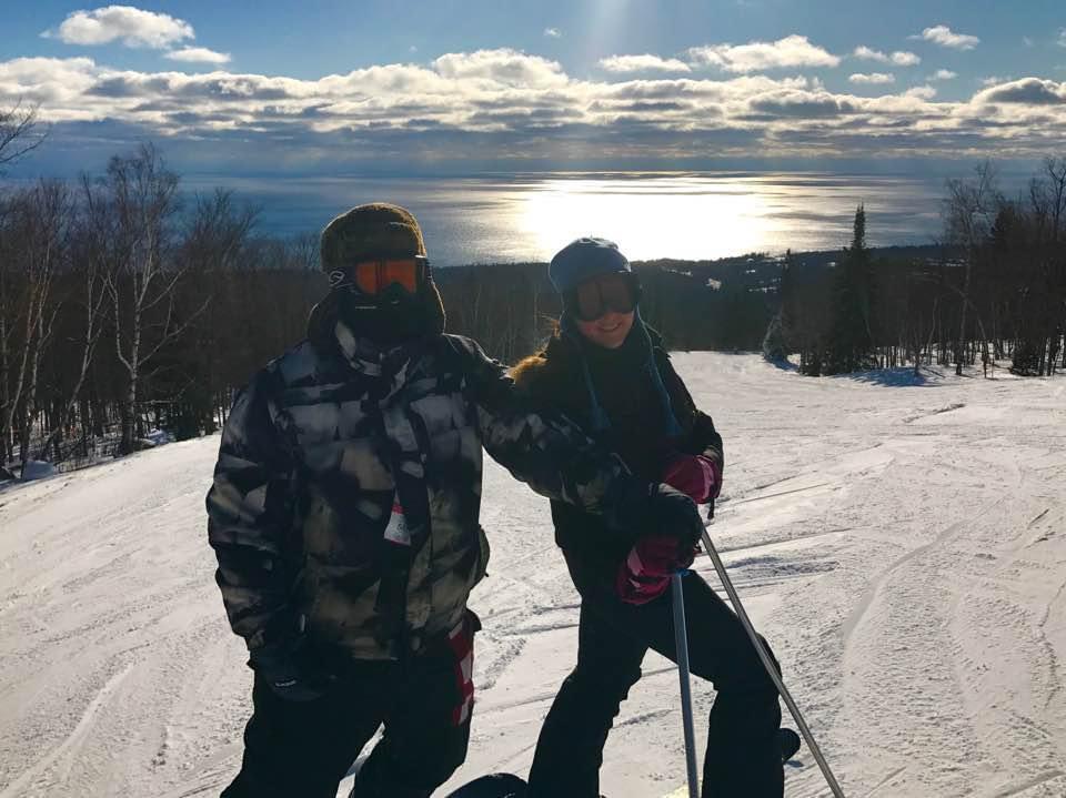 Skiing/Snowboarding Mt. Lutsen, the tallest mountain in MN with views of Lake Superior