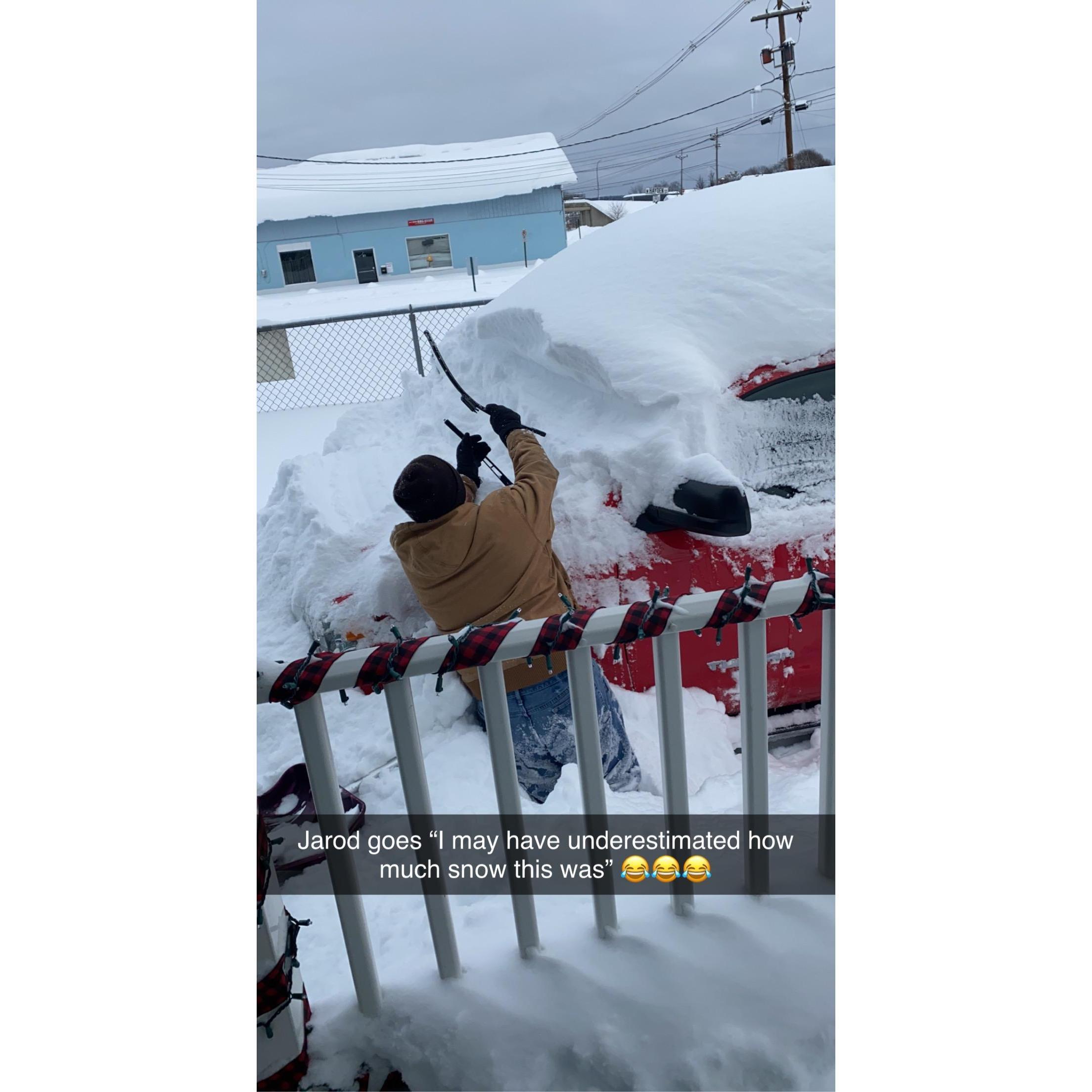 The day we had 4 ft of snow