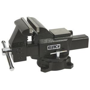 Klutch Heavy-Duty Carbon Steel Bench Vise, 6in. Jaw Width, 6in. Jaw Capacity