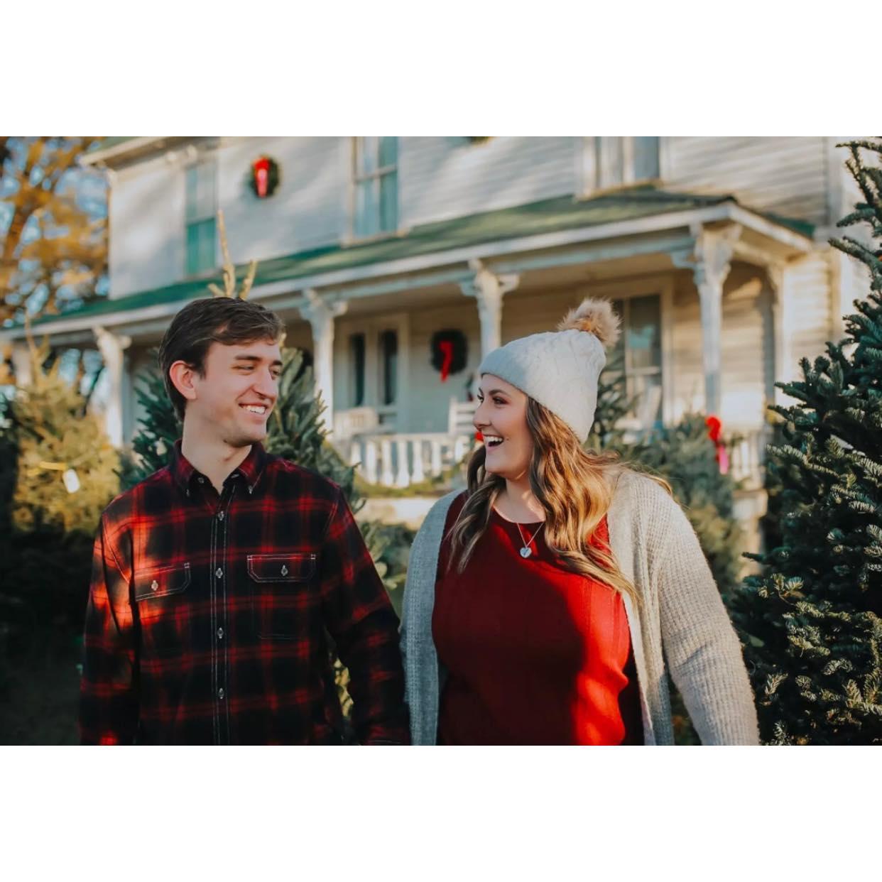 Our first Christmas together and first Christmas card photoshoot