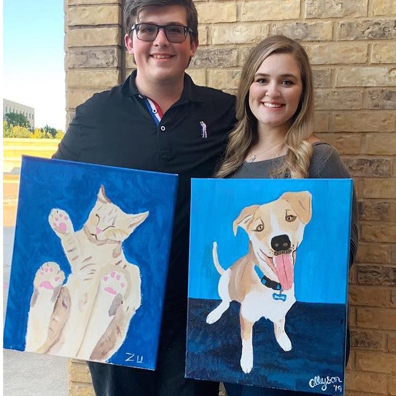 Painted our orange fur babies!