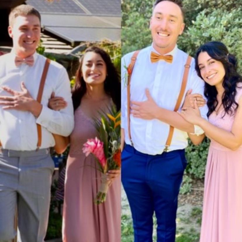 First day we met vs 5 years later!! Same Dress! And now my forever wedding date 😁