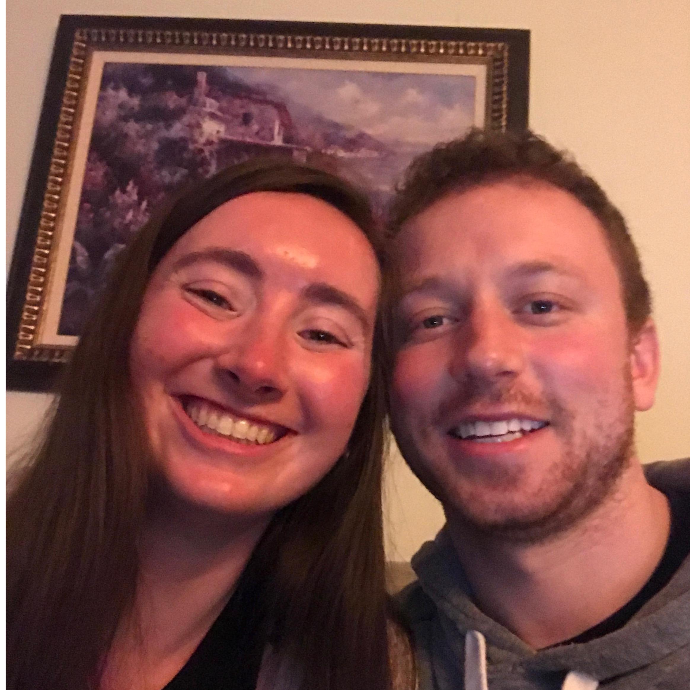 3.28.20
Our first picture together, early in the quarantine days (and early with Brett's beard!).
