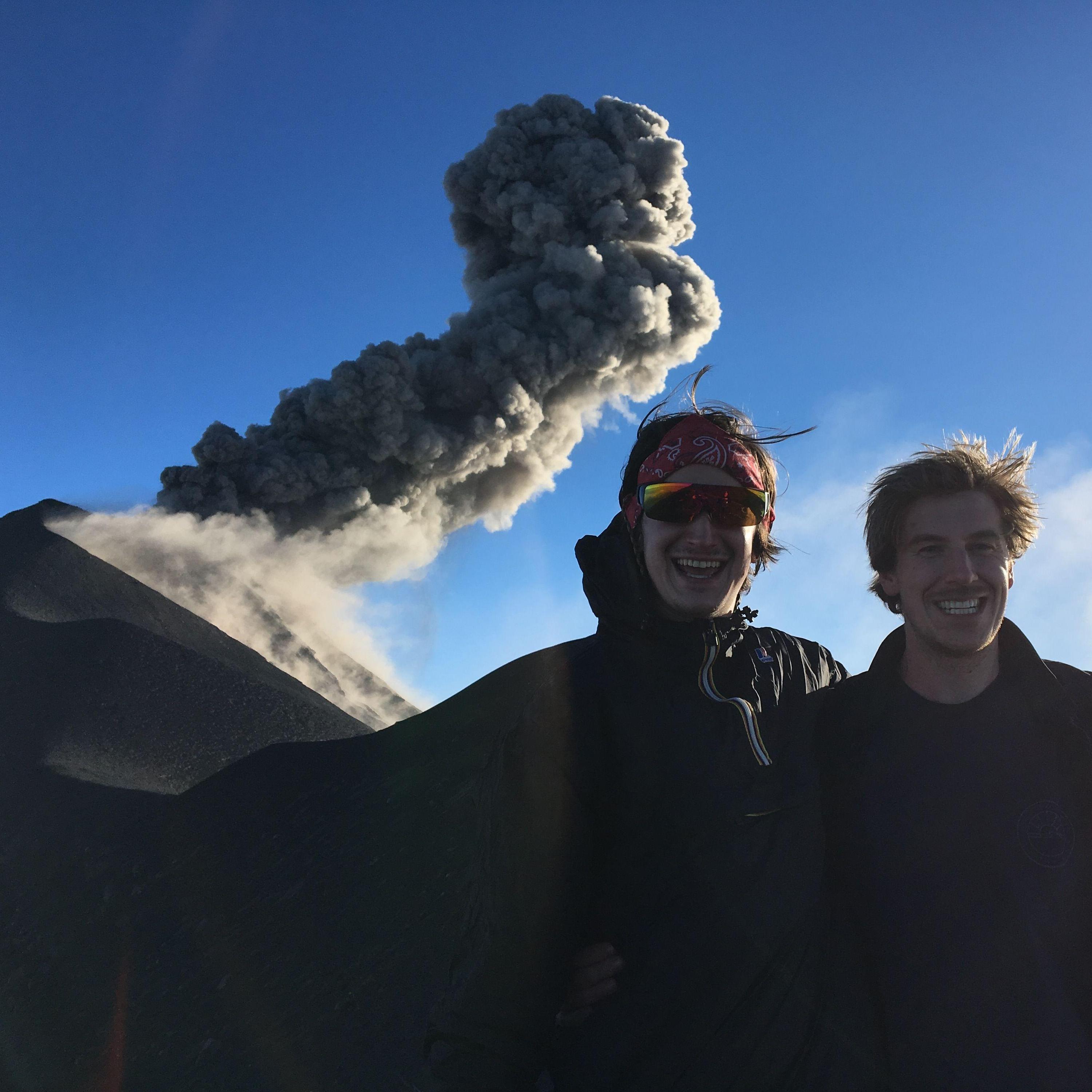 Getting too close to the active Volcan de Fuego