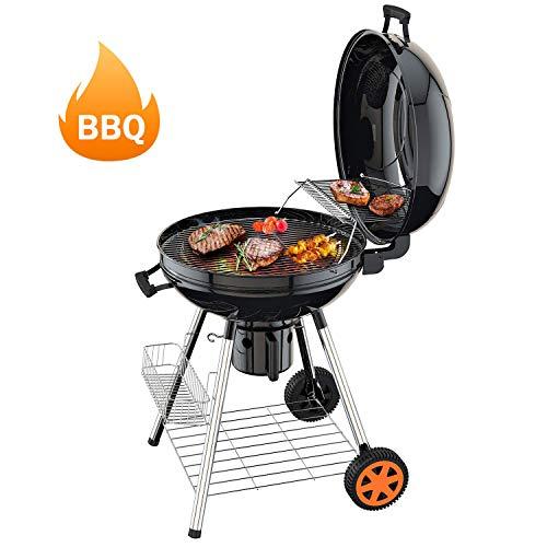 TACKLIFE Charcoal Grill, 22.5-Inch, BBQ Outdoor Picnic, Black