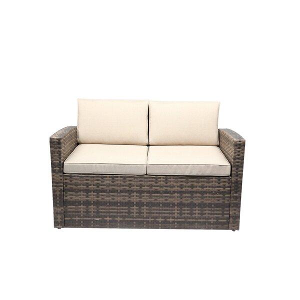 Shepshed Outdoor Pool Garden Loveseat with Cushions