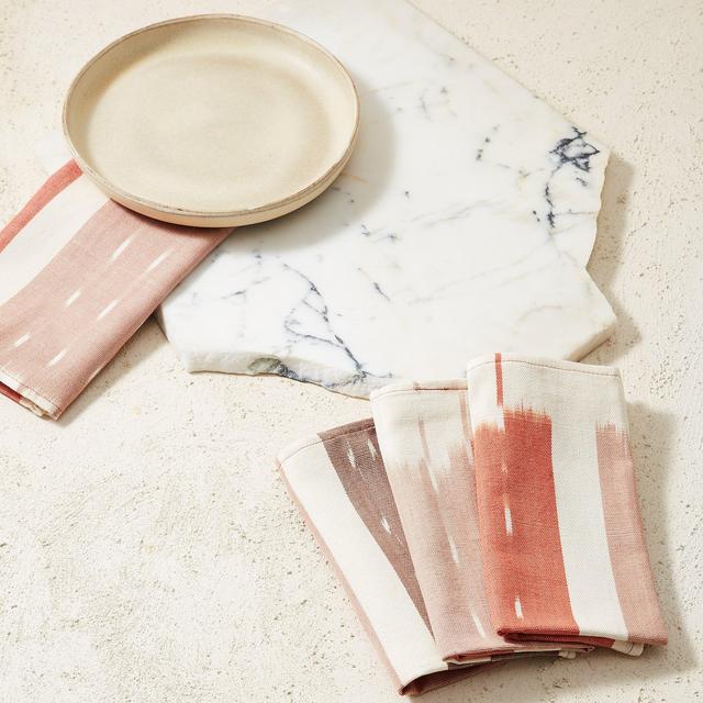 Ikat Napkins Rust (set of 4)