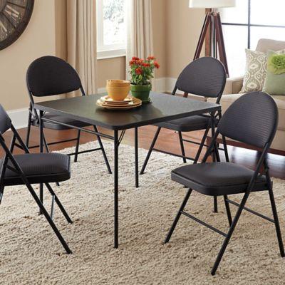 Cosco Oversized Comfort Folding Chair in Black Patterned Fabric