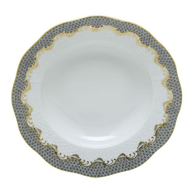 Fish Scale Gray Dessert Plate