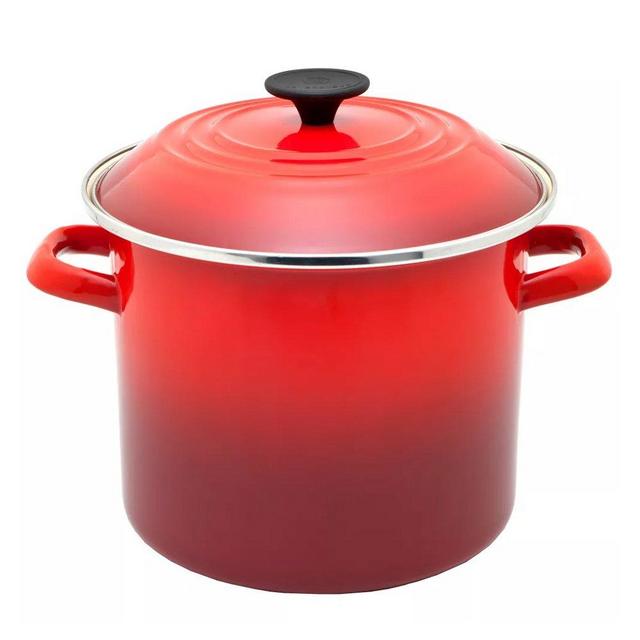 Le Creuset Enamel On Steel Stockpot, 8 qt., Cerise