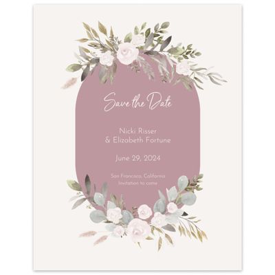 Light Oatmeal, Beige Wedding Digital Save the Date - Adeleida Classic