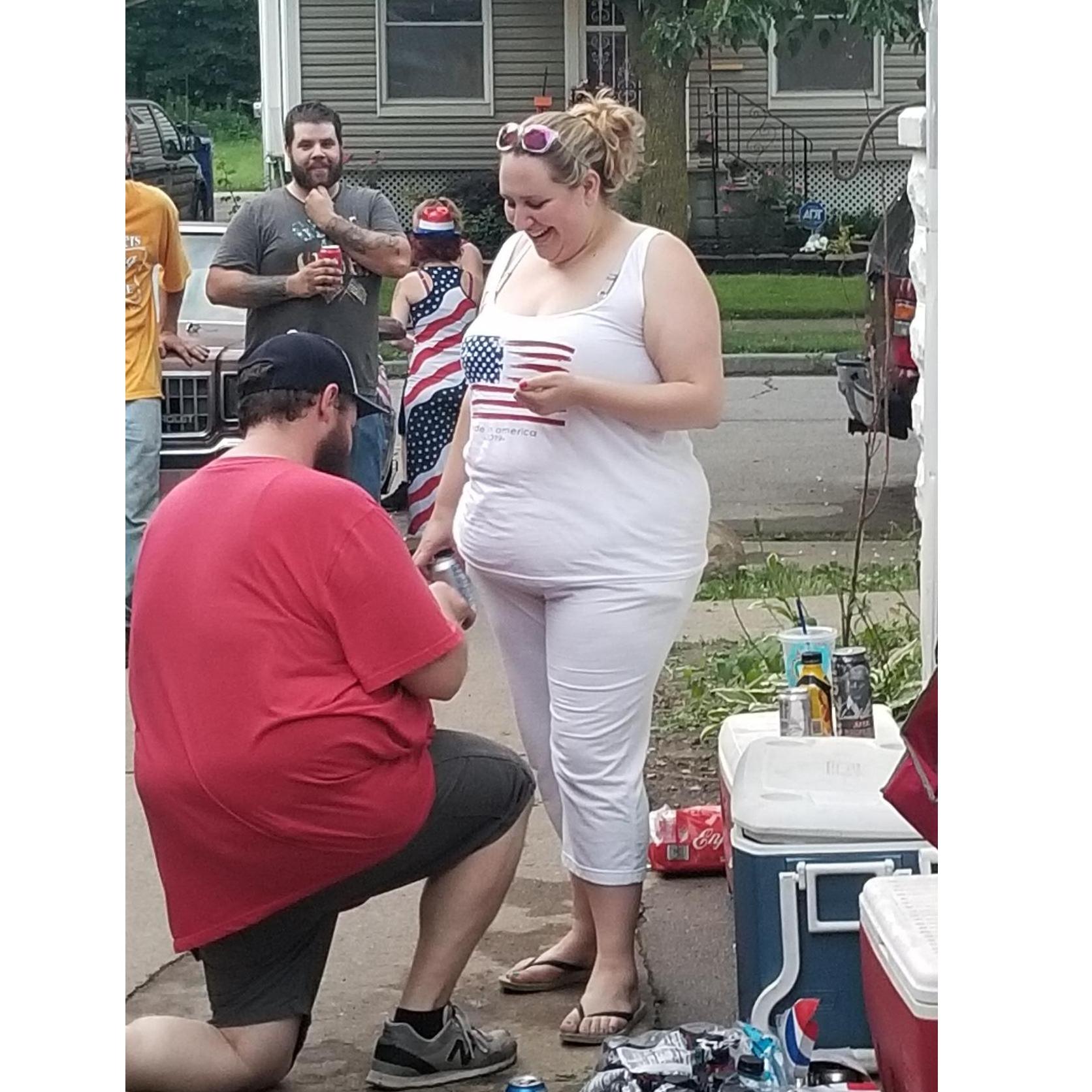 The moment Mikey got down on one knee - July 4th, 2019