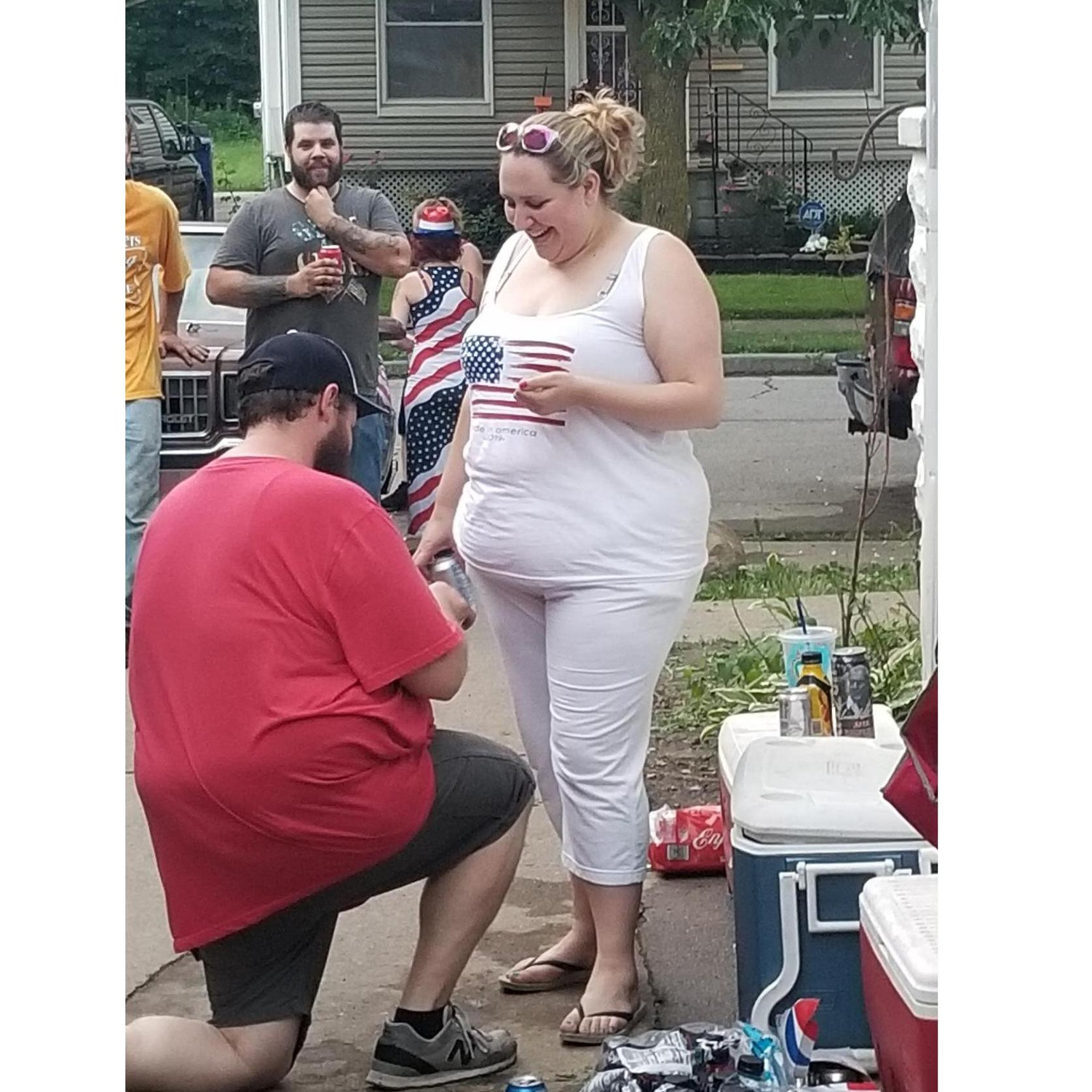 The moment Mikey got down on one knee - July 4th, 2019