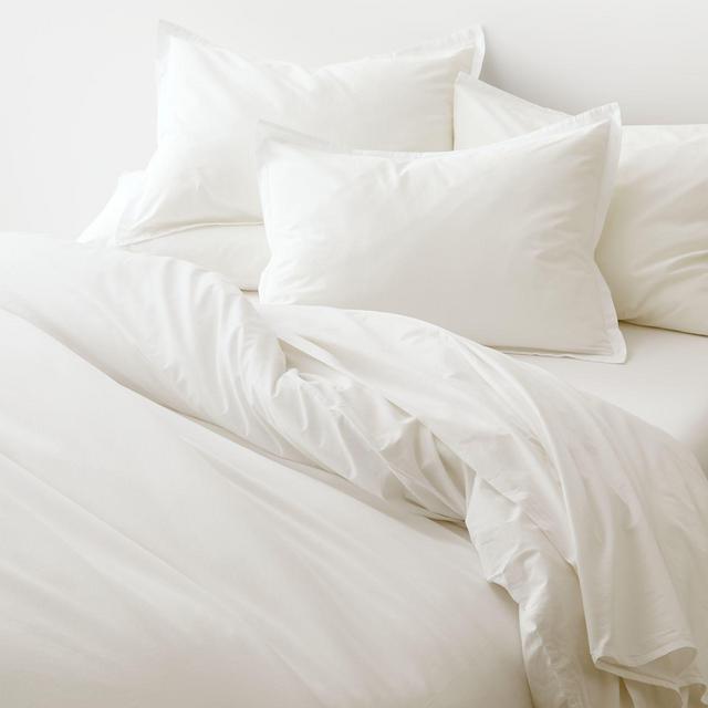 Brushed Cotton White Full/Queen Duvet Cover