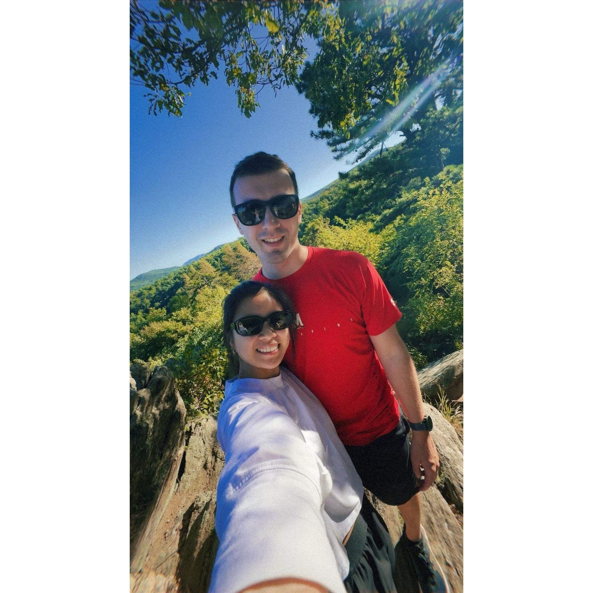 One of our many hikes together!