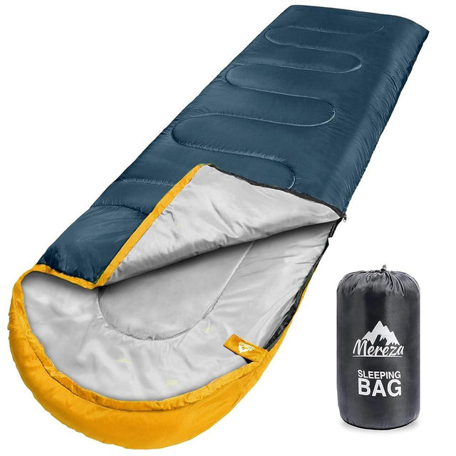 MEREZA Sleeping Bags XL for Adults Cold Weather Mens Large Wide Sleeping Bag for Big and Tall Girls Boys with Compression Sack for Camping Backpacking Warm & Cool Weather
