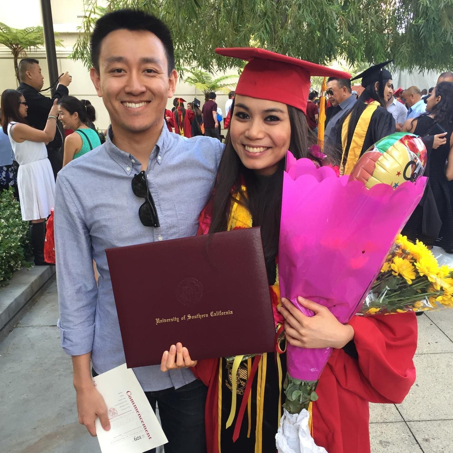 When George drove 5 hours from Arizona to attend Christine's pharmacy graduation amidst studying for the boards!