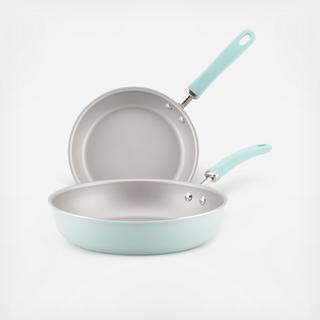 Create Delicious 2-Piece Aluminum Nonstick Skillet Set
