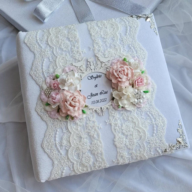 Personalized Velvet Photo Album: Vintage Wedding Memory Book