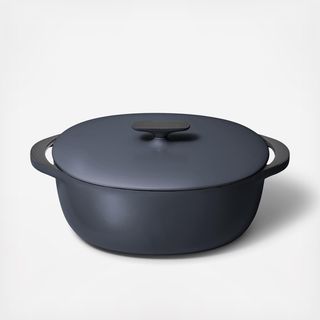 Enameled Cast Iron Oval Dutch Oven with Lid