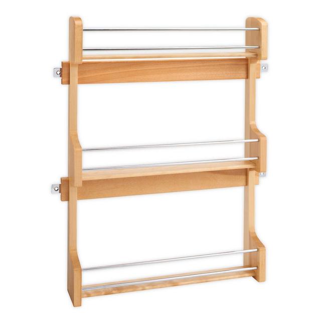Rev-A-Shelf - 4SR-21 - Large Cabinet Door Mount Wood 3-Shelf Spice Rack