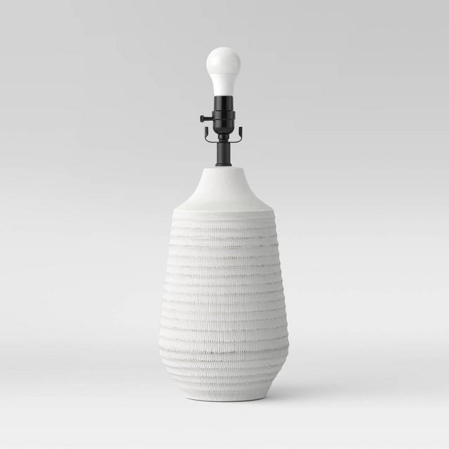 Large Textured Ceramic Lamp Base White - Threshold™