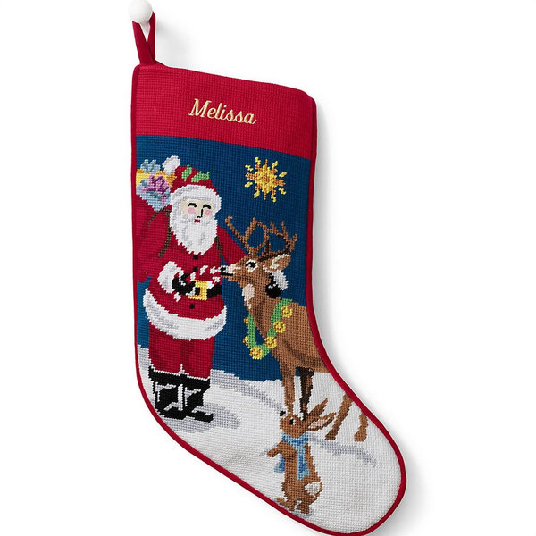 Needlepoint Personalized Christmas Stocking