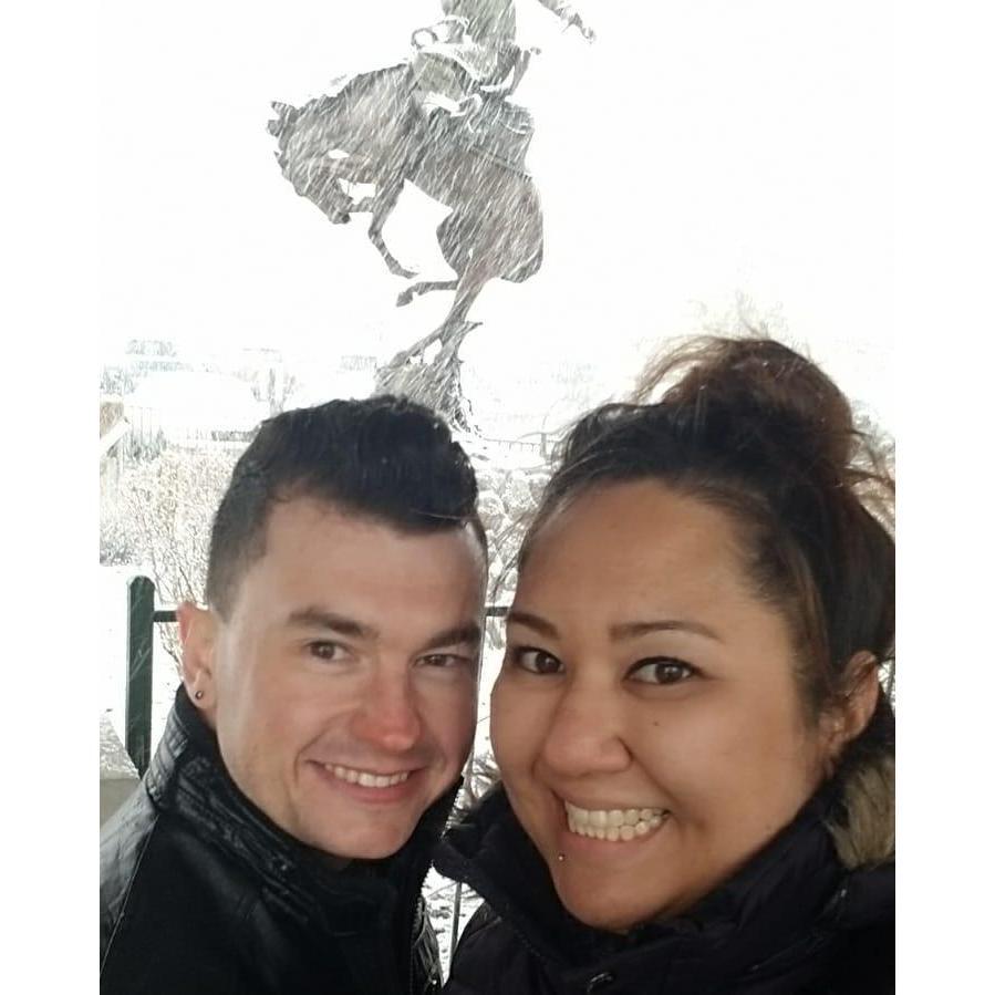 Justin giving Deanna her Winter Wonderland in Reno, Nevada (2018).