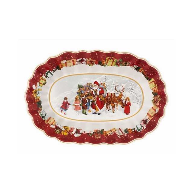 Villeroy & Boch Toy's Fantasy Oval Bowl, Santa and Kids
