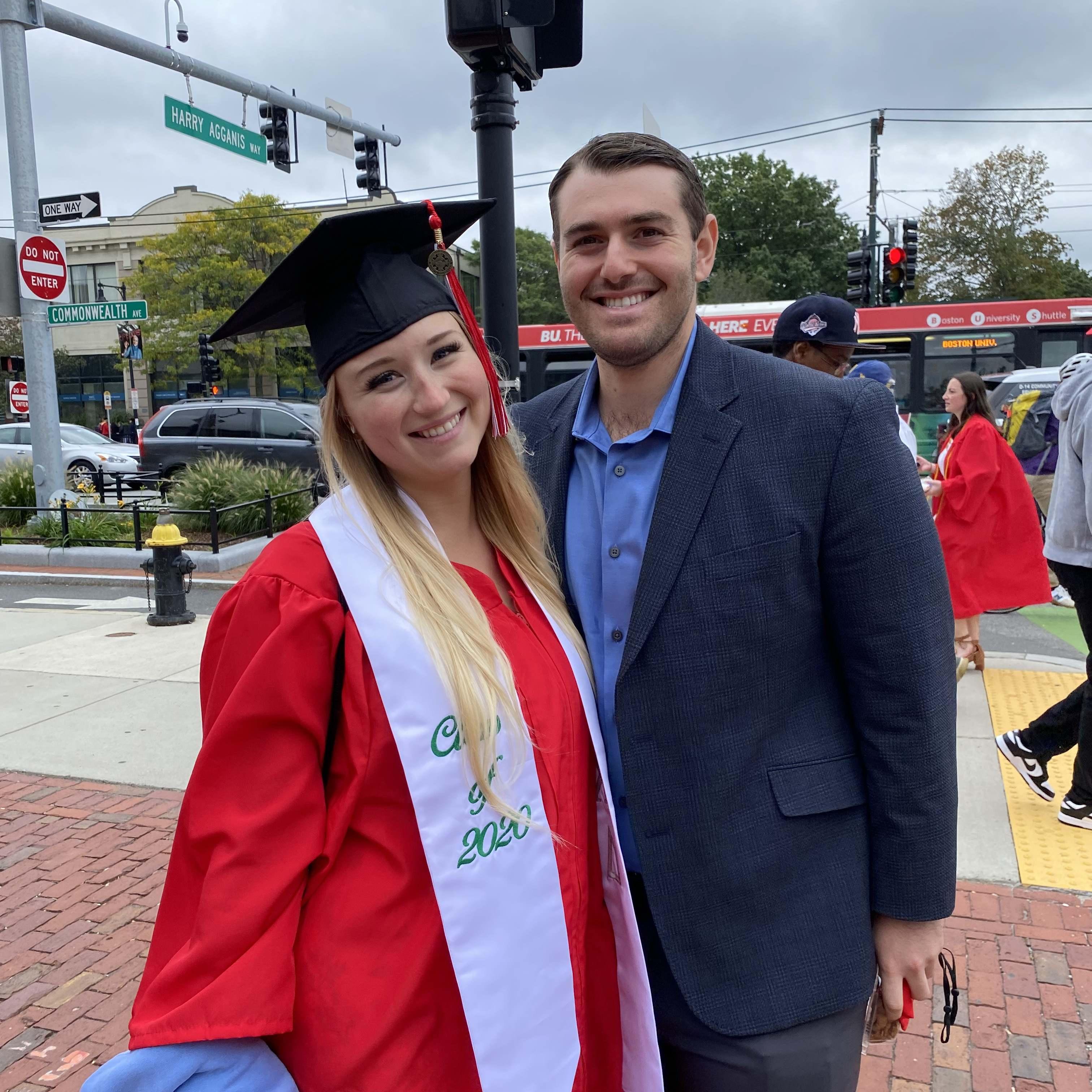 Sam's 2020 college graduation that was held in 2021