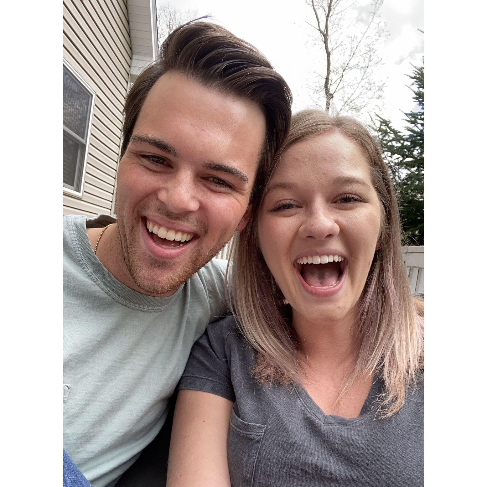 5/1/20 - a selfie from our first official date (we officially became a couple just a couple weeks later!)