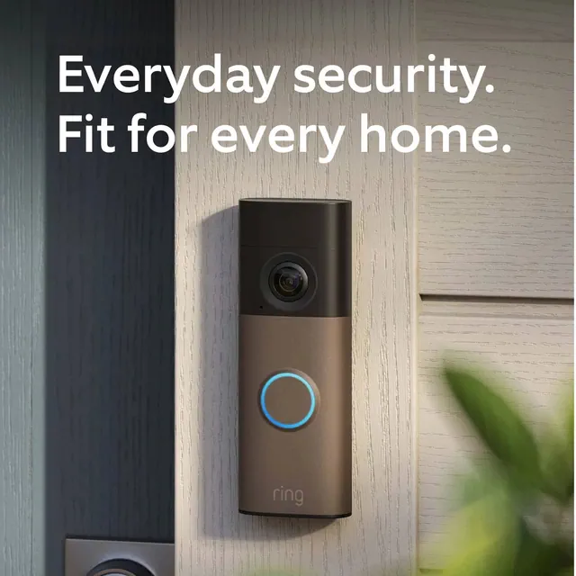 Ring Battery Doorbell - Retinal 2K with wide-angle video, up to 6x Enhanced Zoom, Two-Way Talk, and Built-In Battery - Matte Mocha