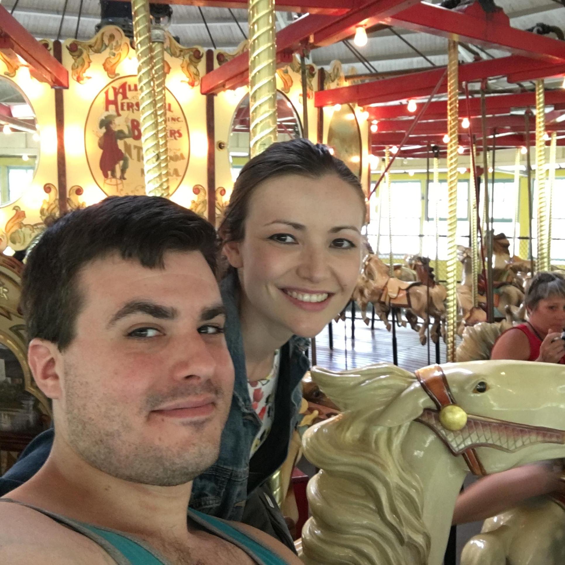 Carousel in Binghamton, NY right around the corner from where we first met!