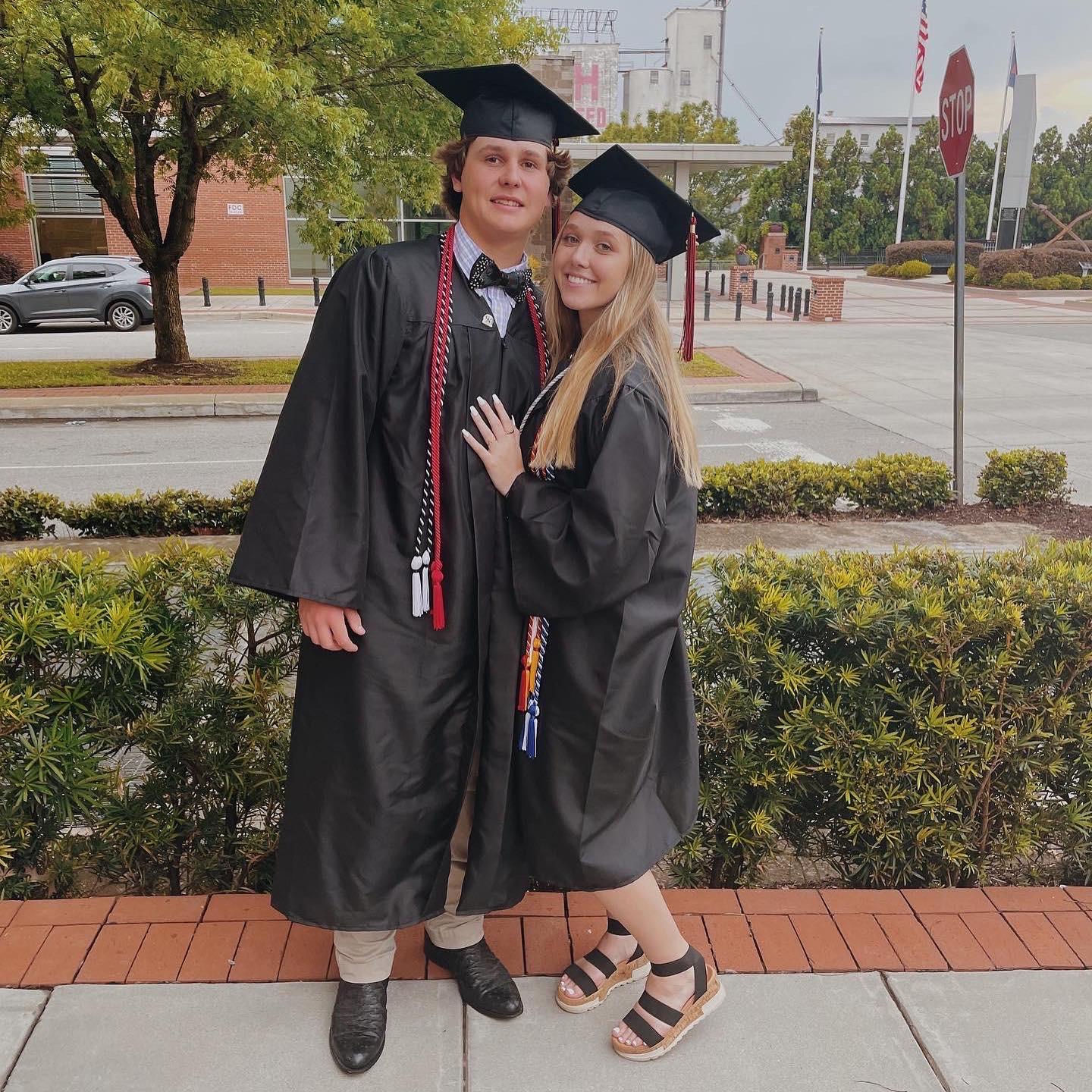 First picture of us as high school graduates