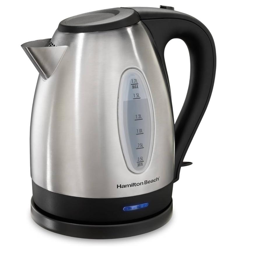 Hamilton Beach Electric Tea Kettle, Stainless Steel