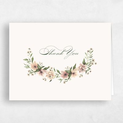 Peach, Beige Wedding Thank You - Cordova Landscape
