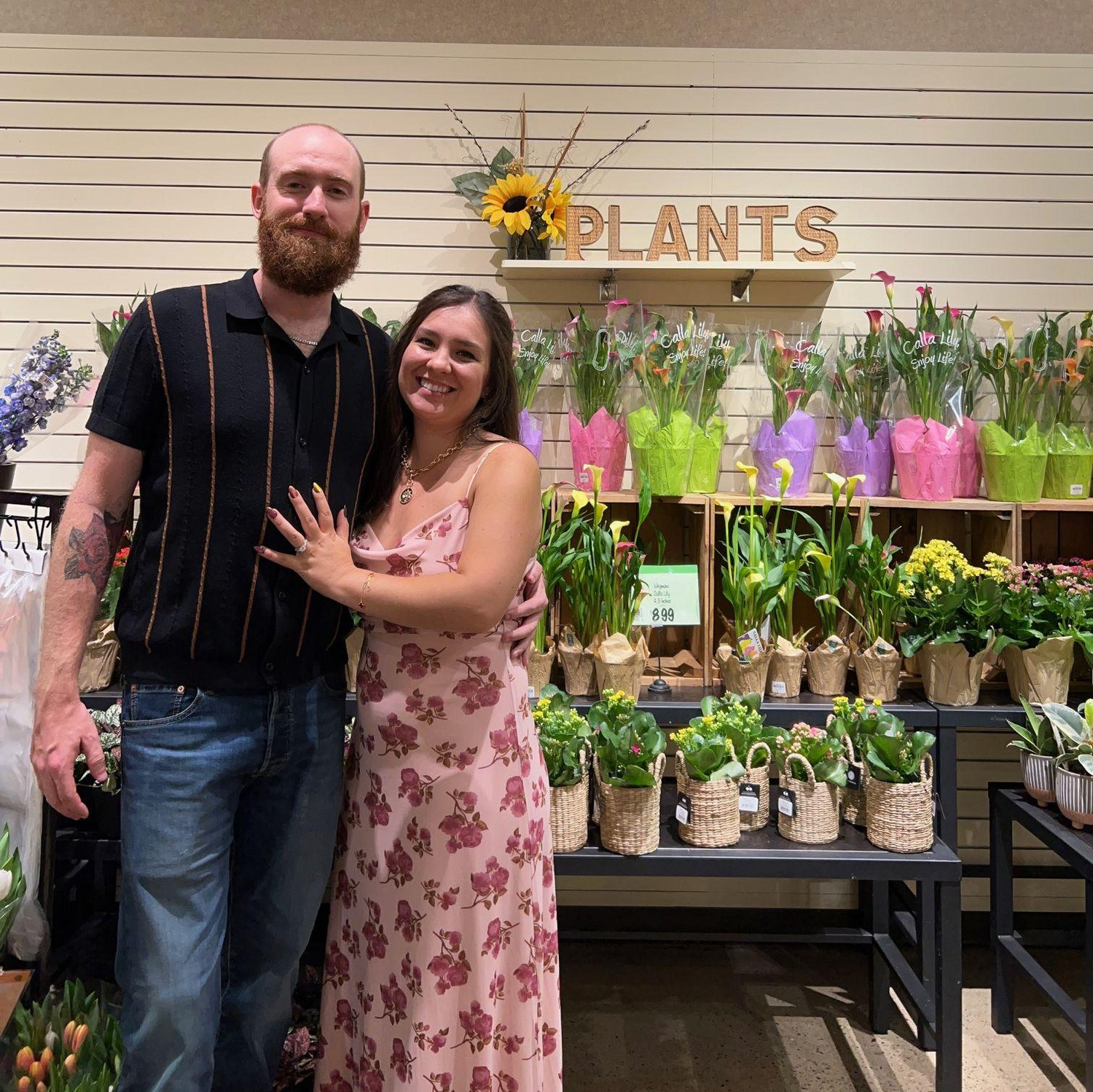 Our engagement... back where we had our first date, The Wine Kitchen!!
