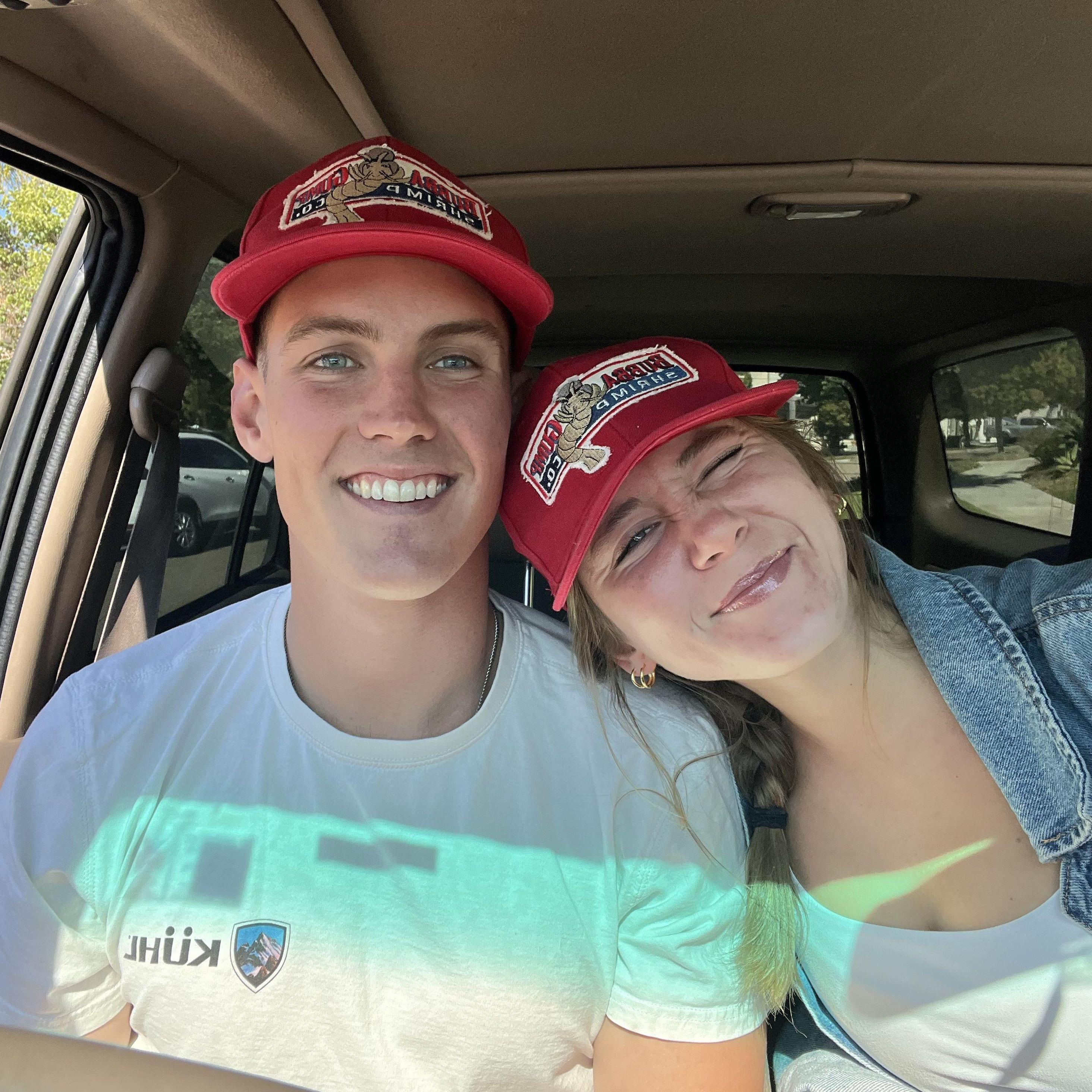 Matching hats :)